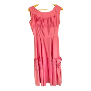 Vintage Pink Sleeveless Dress UK Size 10