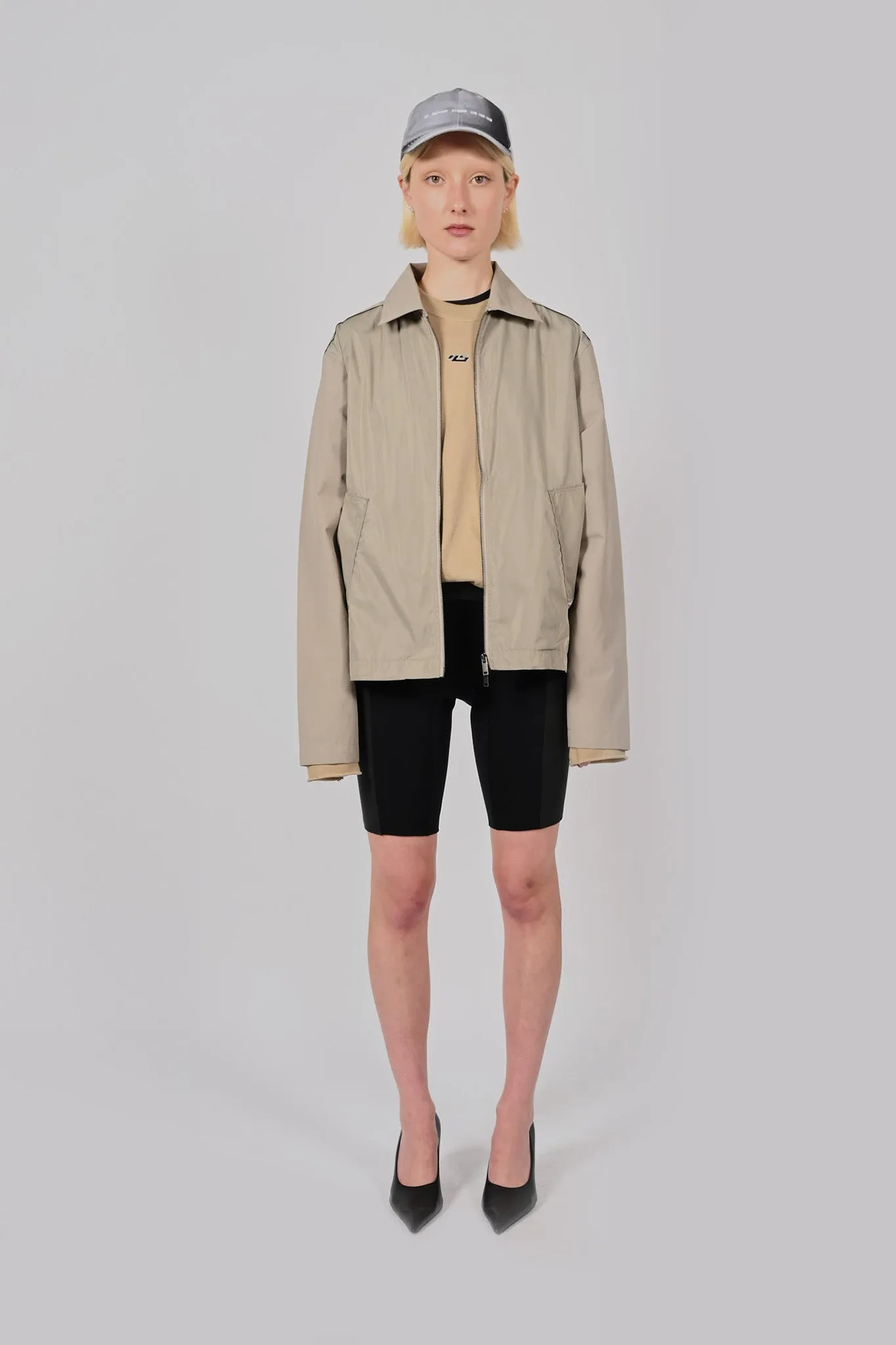 Wave Seam Cropped Jacket  Unisex