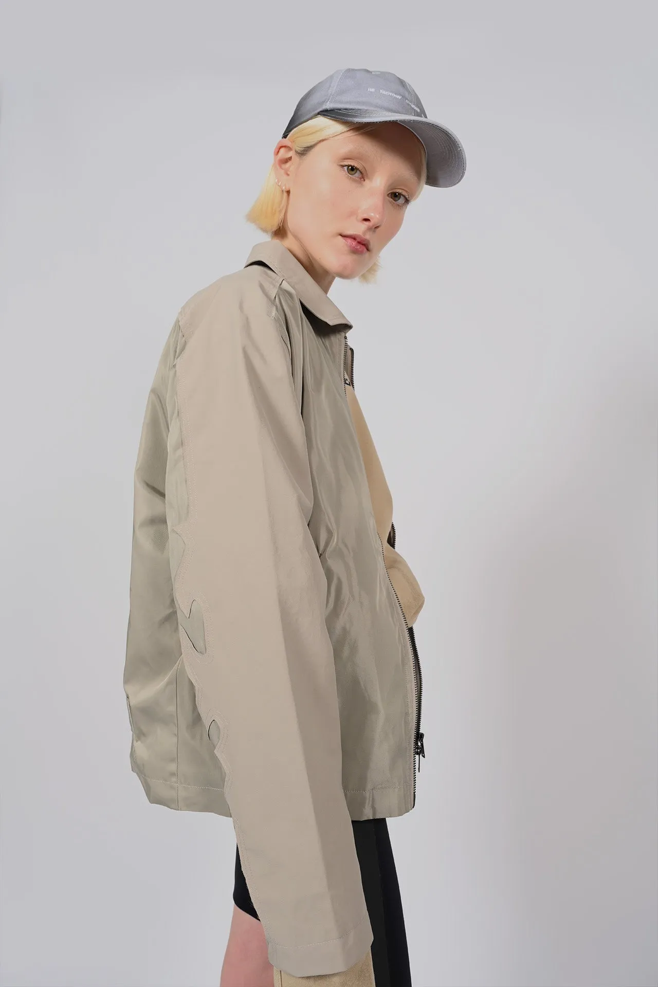 Wave Seam Cropped Jacket  Unisex