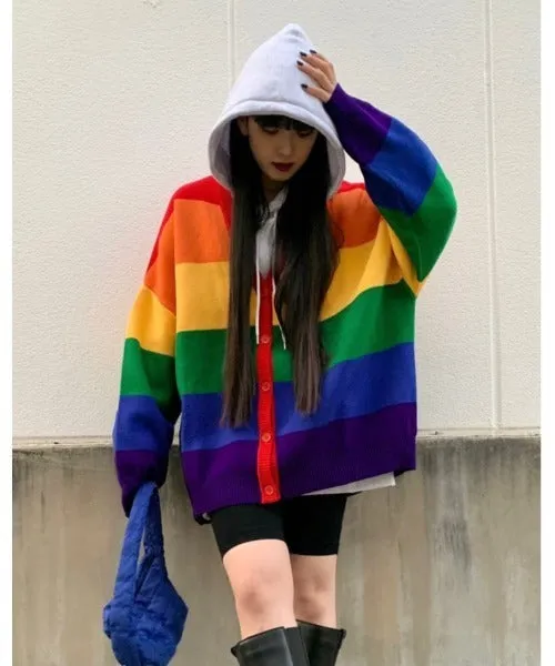 W❤️C rainbow cardigan