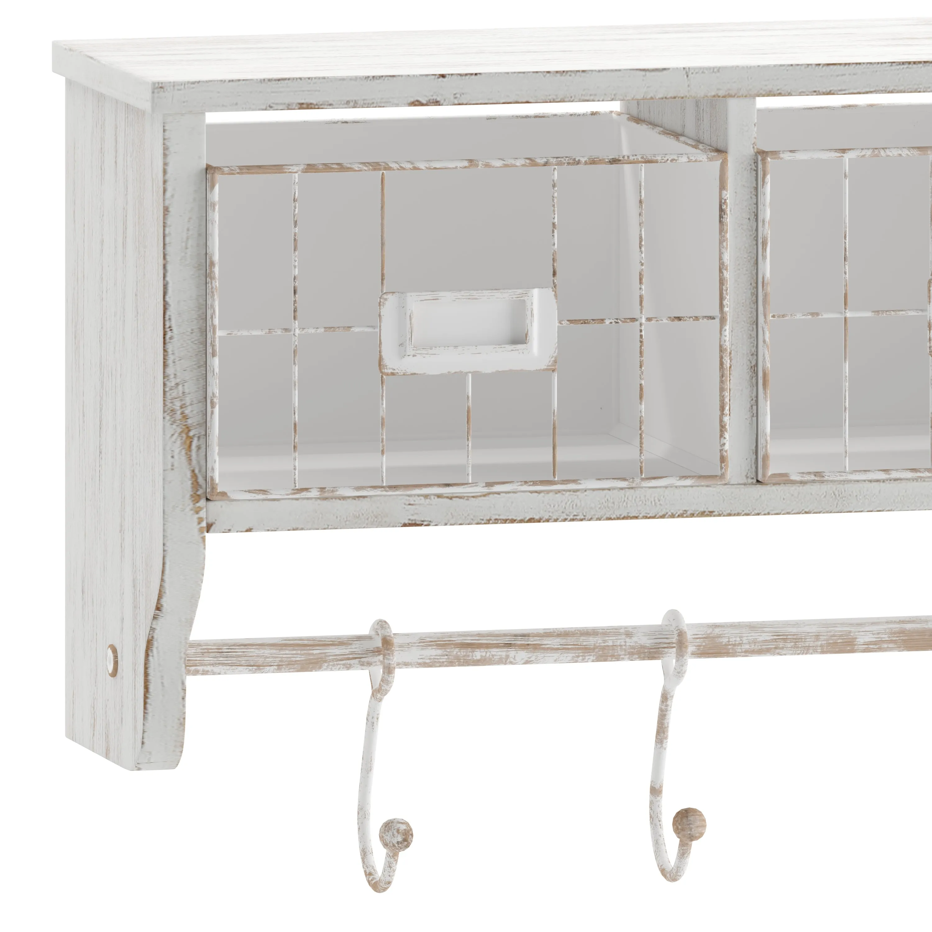 Whitewashed Wall Storage Rack HFMHD-GDI-CRE8-012315-GG