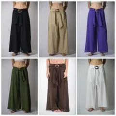 Wholesale Set of 10 Thailand Super Soft Organic Cotton Wide Leg Yoga Fisherman Pants