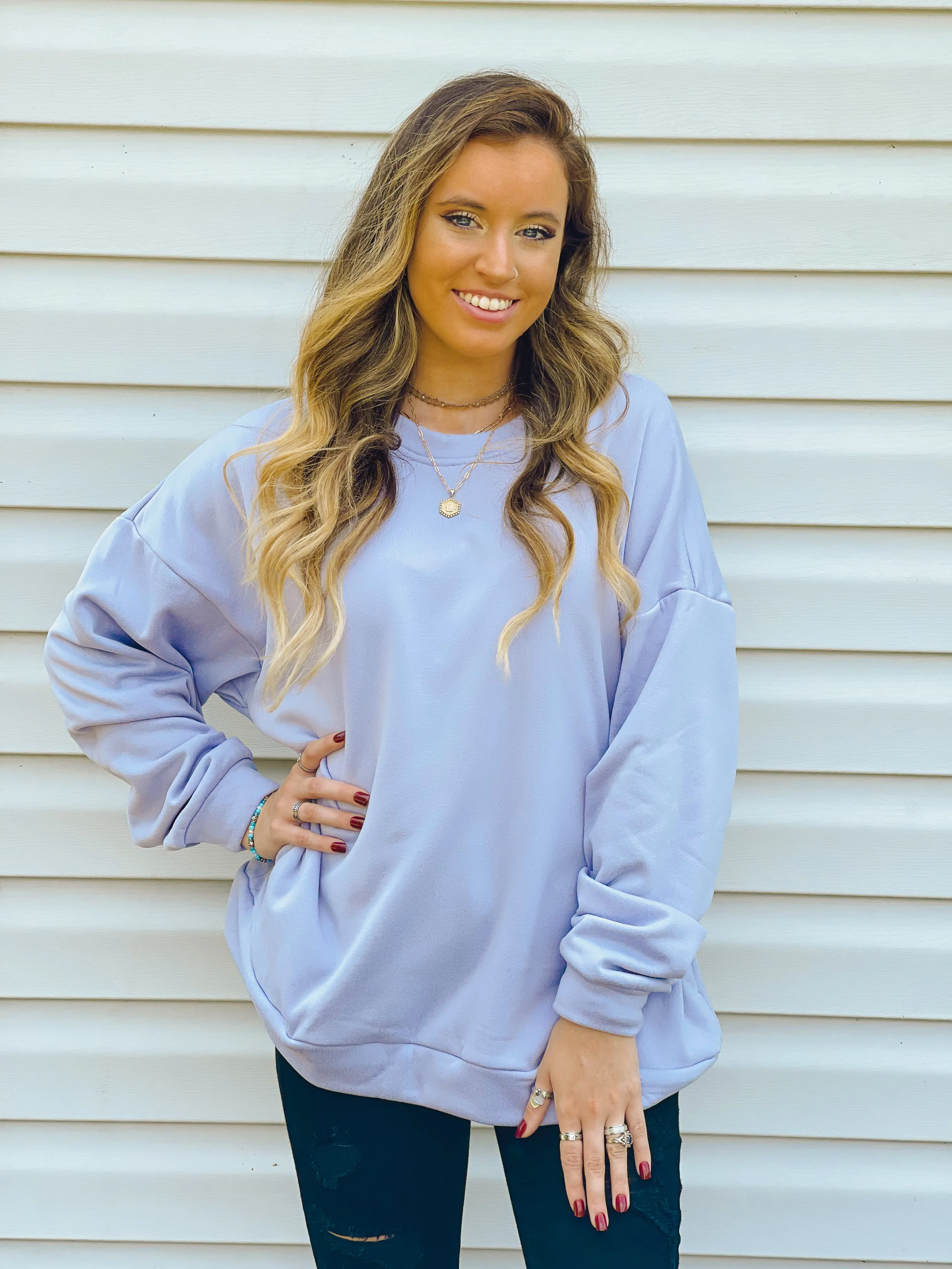 Willow Periwinkle Fleece Pullover with Pockets