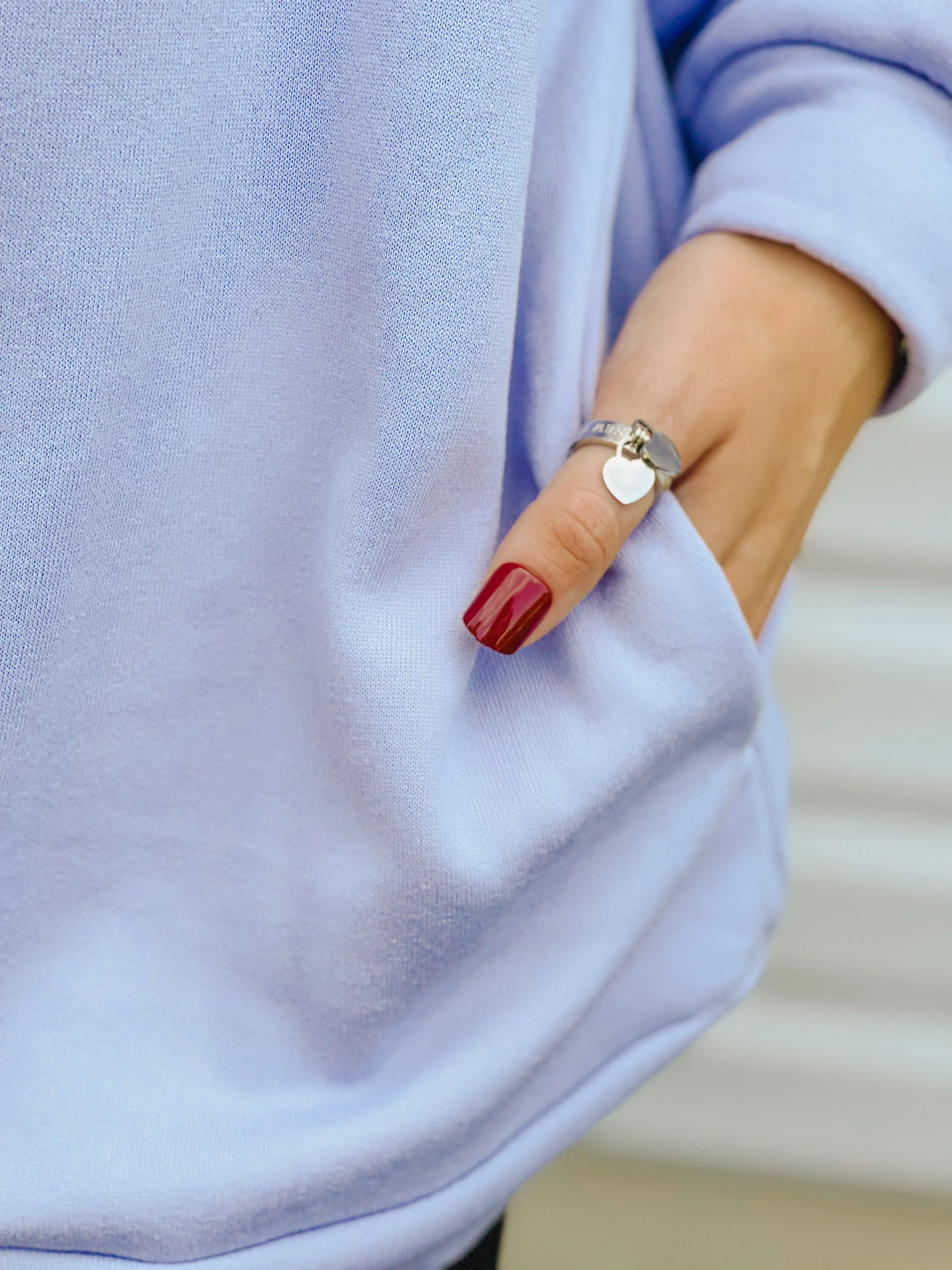 Willow Periwinkle Fleece Pullover with Pockets