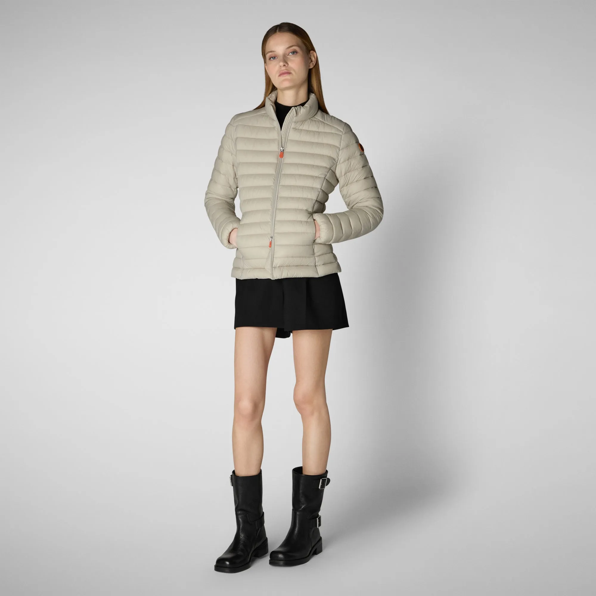 Women's Animal free Puffer Jacket Carly in Rainy Beige