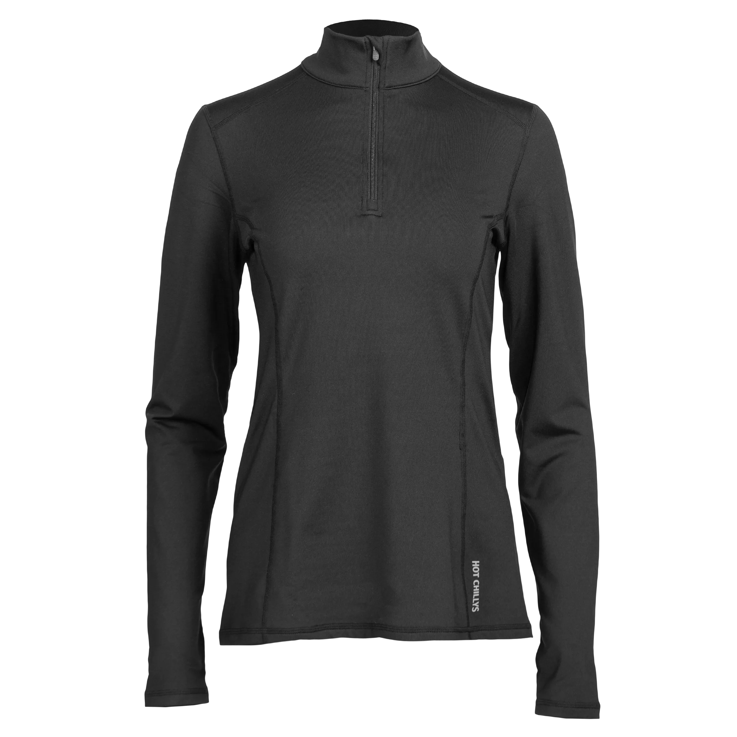 Women's Micro-Elite Chamois Solid Zip-T - Black