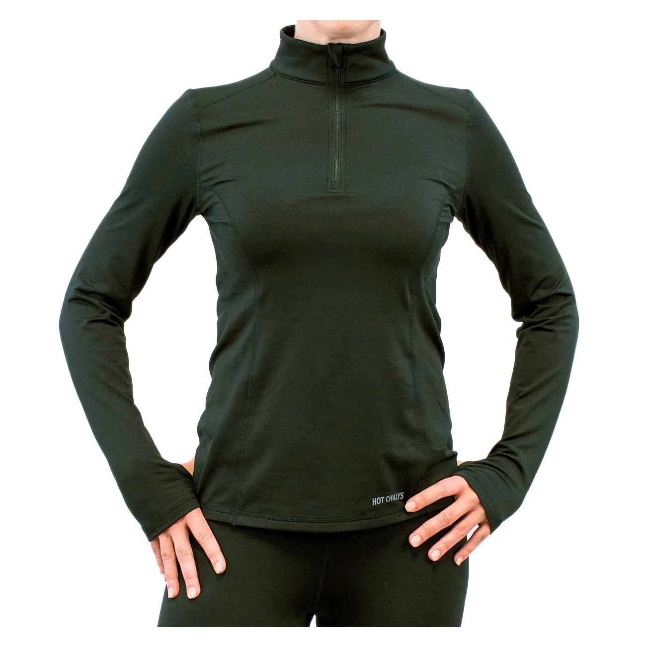 Women's Micro-Elite Chamois Solid Zip-T - Black