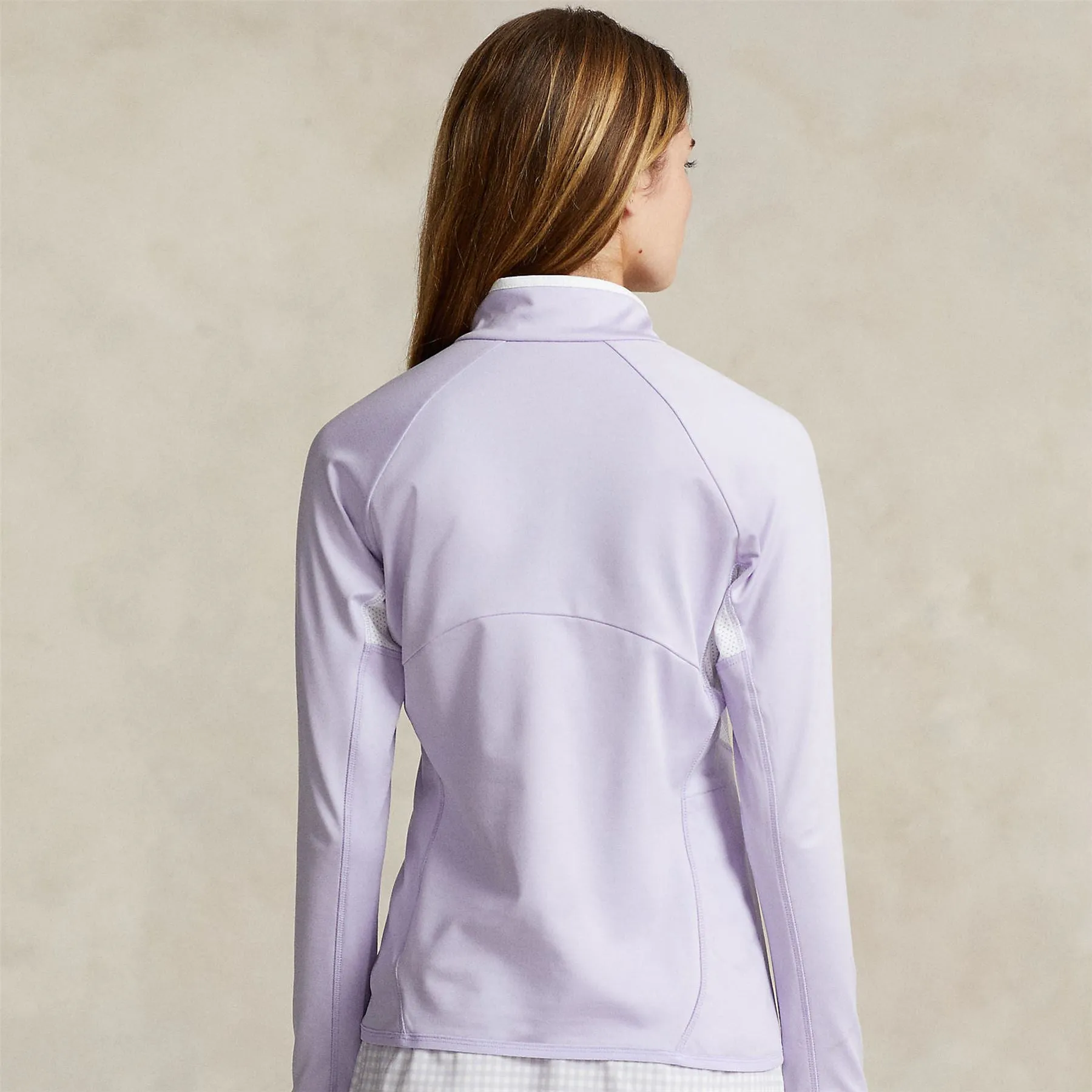 Womens Performance Quarter Zip Pullover Flower Purple/Cramic White - SS24