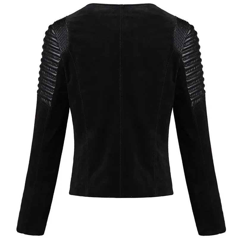 Women's Pigskin Leather Motorcycle Jacket