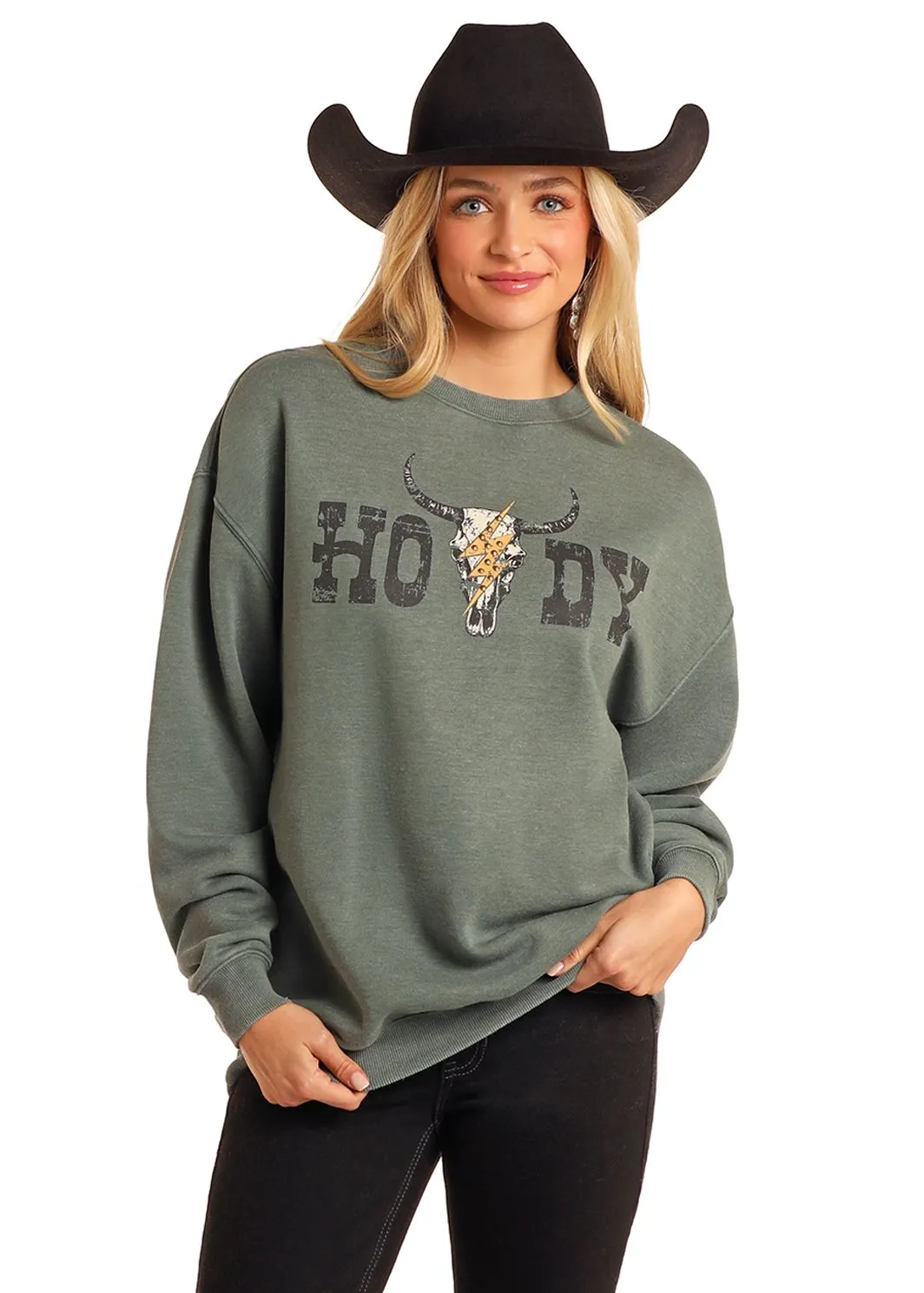 Women's Rock & Roll Howdy Oversized Pullover