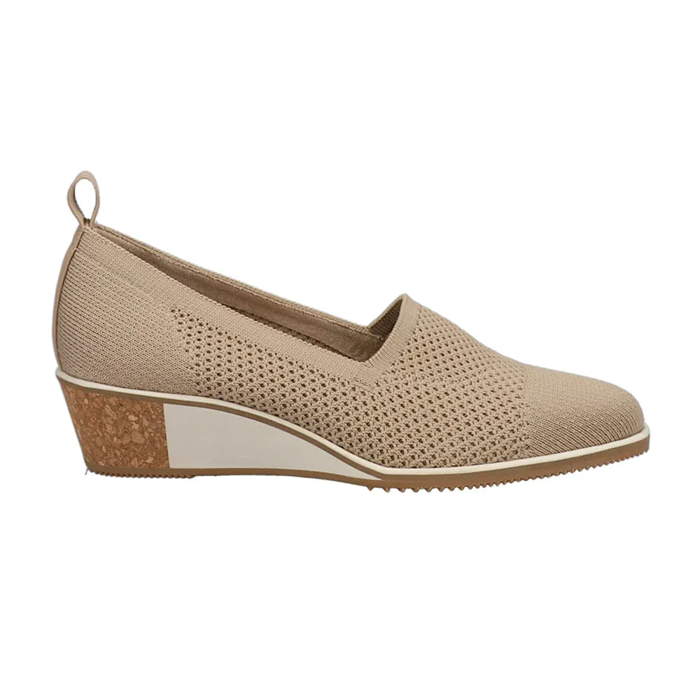 WOMEN'S VANELI GALEN WEDGE | ECRU KNIT STRETCH