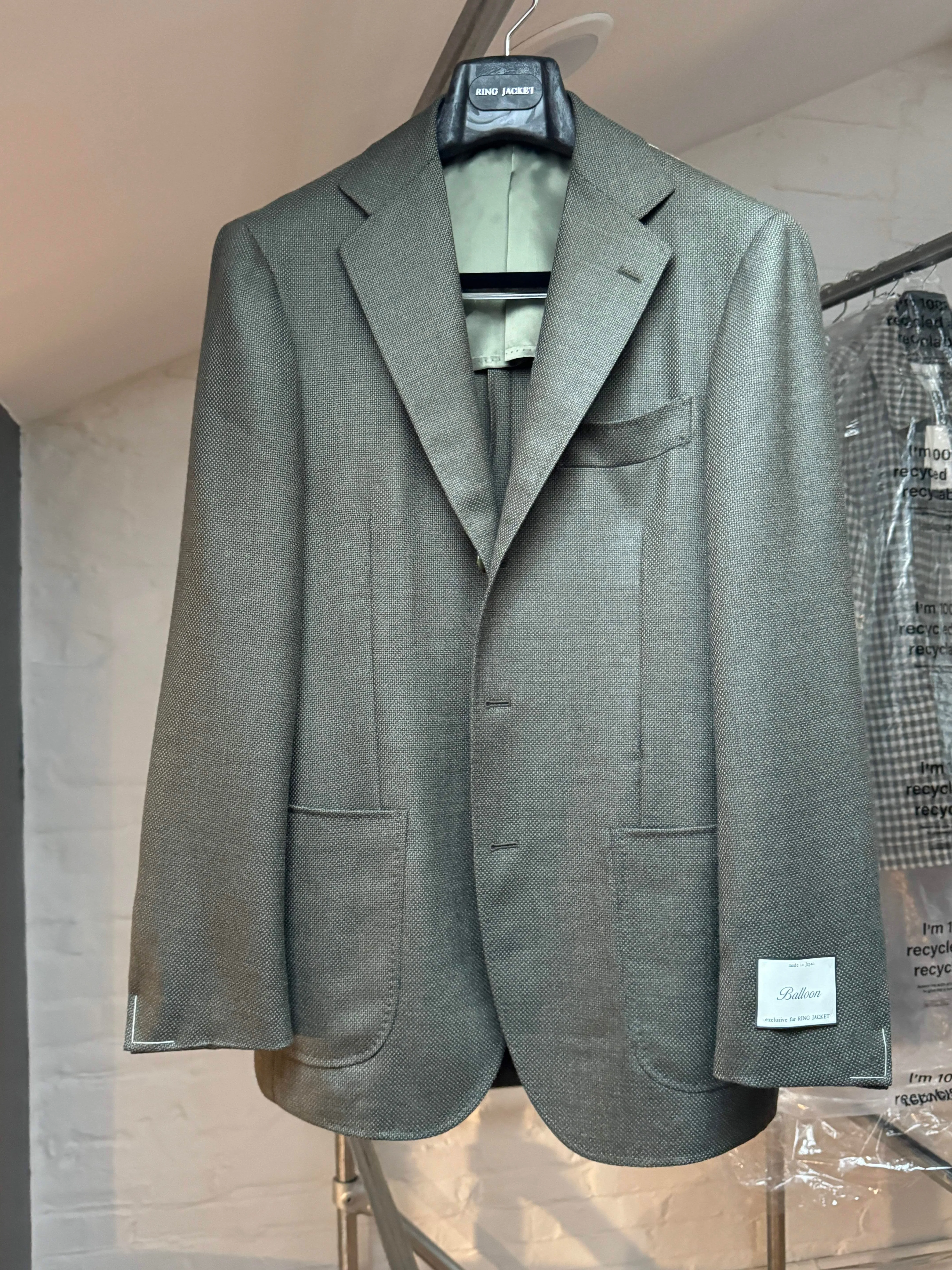 Wool Single Breasted Sport Coat - Light Olive