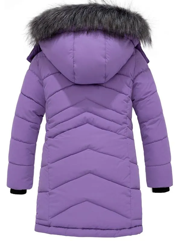 ZSHOW Girls' Winter Coat Water Resistant Long Parka